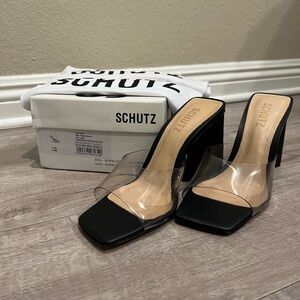 Schutz Lizah Vinyl Transparent Sandald - NWT
